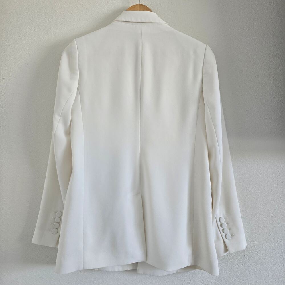 Express Womens Double Breasted White Blazer Size S Classic Elegant Minimalist - Picture 2 of 11